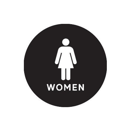 United Visual Products Women, 12" W x Circle, Acrylic UVT24C-BLACK